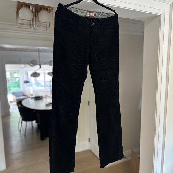 Paige Premium Denim Black Benedict Canyon Classic Rise Bootcut Cords - Size 29 - Picture 3 of 11
